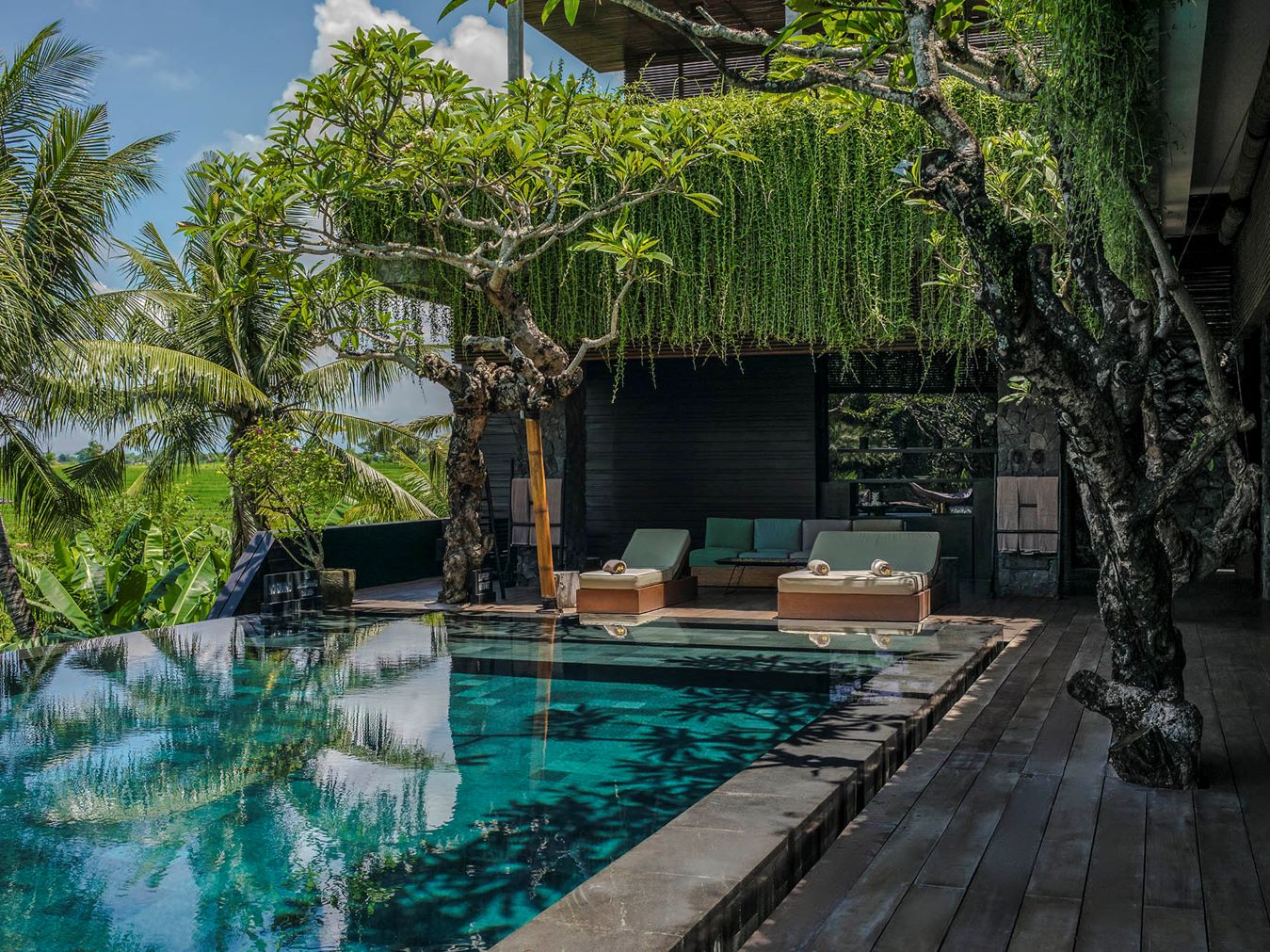 Villa Mana Canggu Bali Pool Kinderbereich Villa Mieten