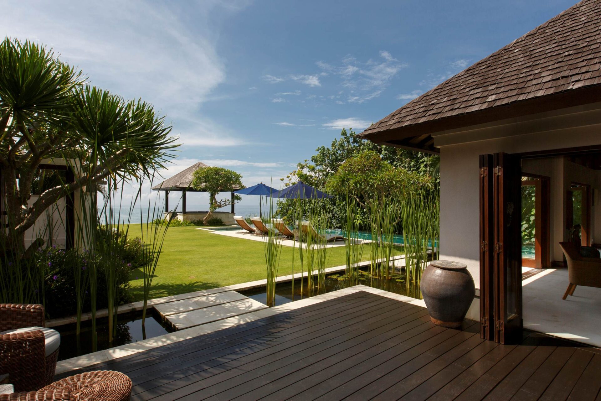 Villa Nora Ungasan Mieten Terrasse Meerblick