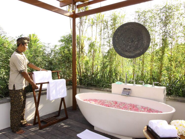 Villa Sarasvati Canggu Gartenbad Mieten
